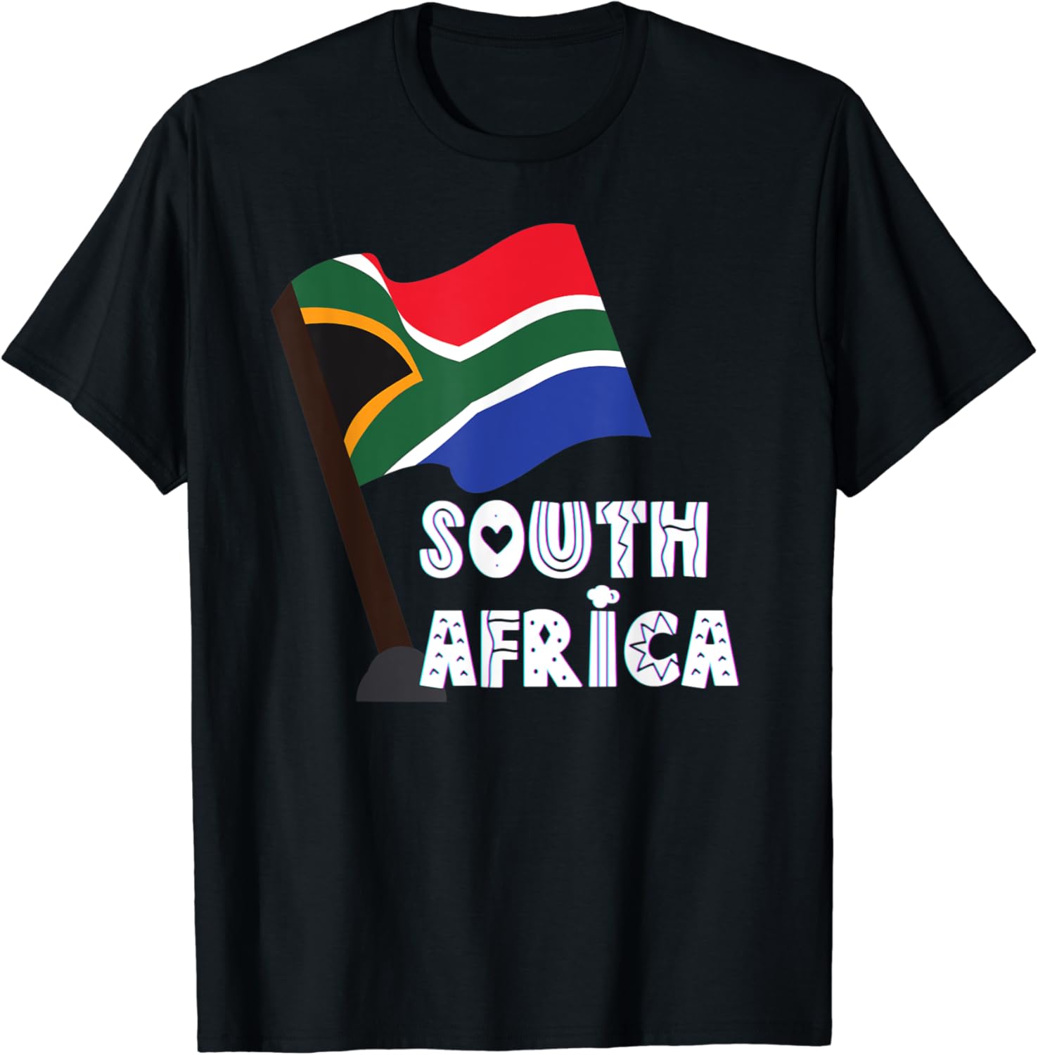 South Africa Flag Colors Text Design For South African T